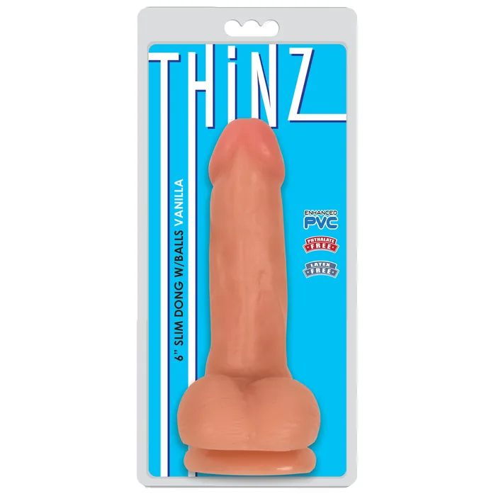 Dildos Thinz Thinz 6 Inch Slim Dildo with Balls Light