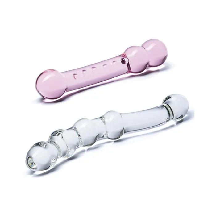 Double Pleasure Glas Dildo Set 2pc Electric EEL Inc Dildos