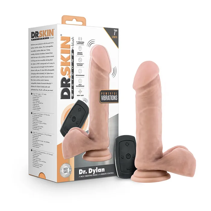 Female Sex Toys Blush Blush Dr Skin Silicone Dr Dylan Rechargeable RemoteControlled 75 in Vibrating Dildo with Balls Suction Cup Beige Female Sex Toys Blush Blush Dr Skin Silicone Dr Dylan Rechargeable RemoteControlled 75 in Vibrating Dildo with Balls Suction Cup Beige