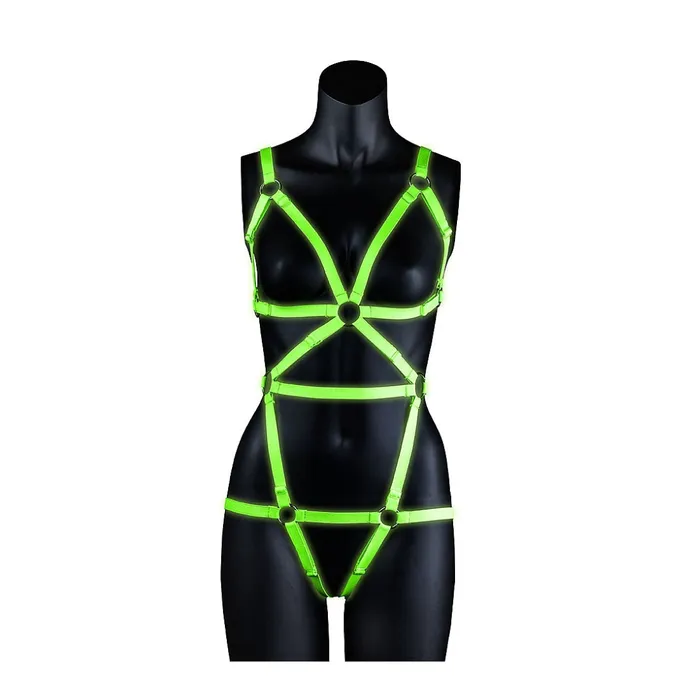 Female Sex Toys OUCH GLOW IN THE DARK FULL BODY HARNESS ML SHOTS AMERICA LLC