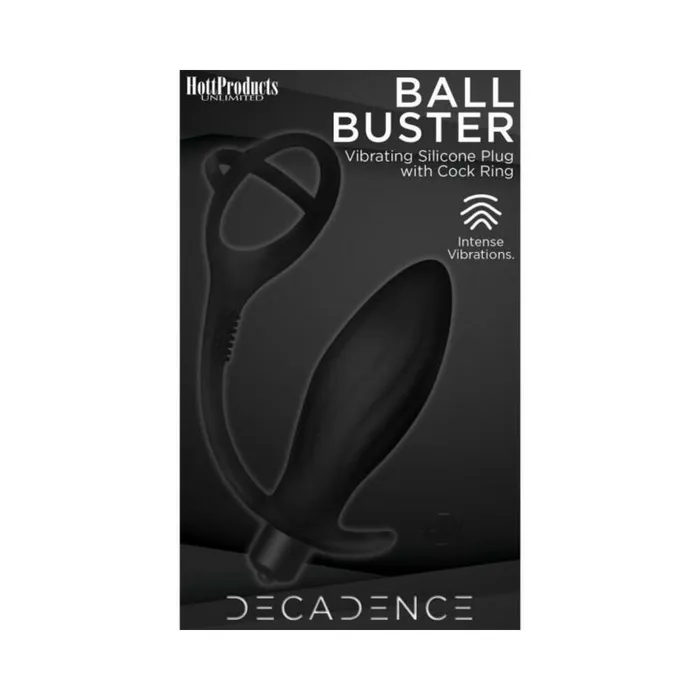 Hott Products Unlimited Male Sex Toys Decadence Ball Buster Anal Plug With Ring Black Hott Products Unlimited Male Sex Toys Decadence Ball Buster Anal Plug With Ring Black