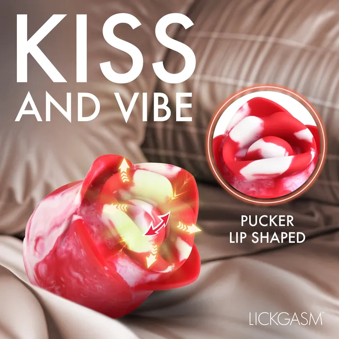 Lickgasm Sweet Kiss Kissing Vibrating Clitoral Stimulator Swirl Female Sex Toys