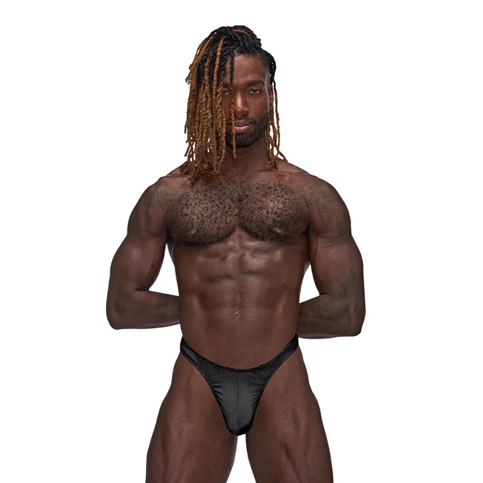 Male Power Anal Male Power Barely There Bong Thong Black LXL