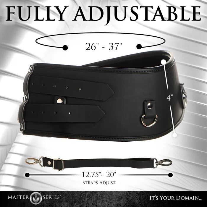 Male Sex Toys Master Series Forced Orgasm Belt with Saddle Straps