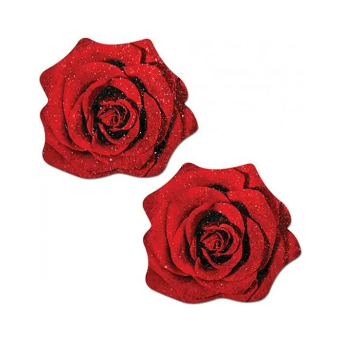 Pastease Vibrators Pastease Glitter Velvet Blooming Rose Red OS