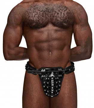 Restraints MALE POWER TAURUS LEATHER THONG BLACK