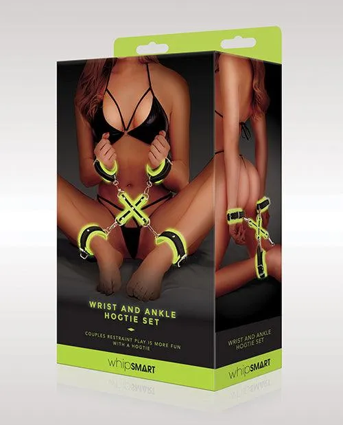 Xgen Female Sex Toys Whip Smart Glow In The Dark Wrist Ankle Hogtie Set
