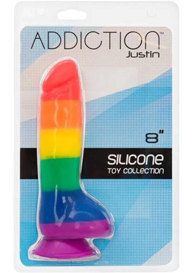 Addiction Toy Collection Justin Silicone Dildo with Balls Addiction Dildos