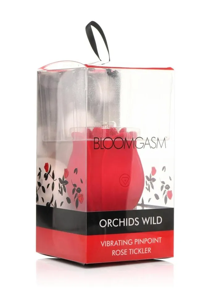 Bloomgasm Orchids Wild Rechargeable Silicone Vibrating Pinpoint Rose Tickler Bloomgasm Female Sex Toys