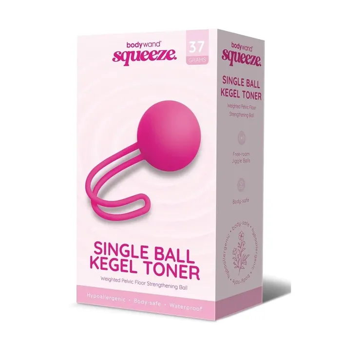Bodywand Female Sex Toys Bodywand Squeeze Single Ball Weighted Kegel Toner Pink