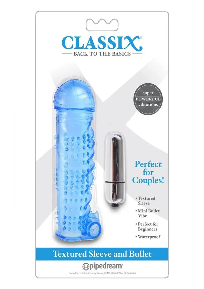 Classix Female Sex Toys Classix Textured Sleeve and Bullet Vibrator Classix Female Sex Toys Classix Textured Sleeve and Bullet Vibrator