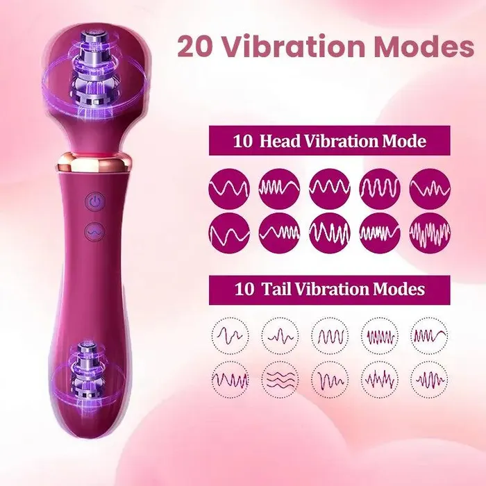 Dualhead Heating Vibrator Wand Inyarose Vibrators