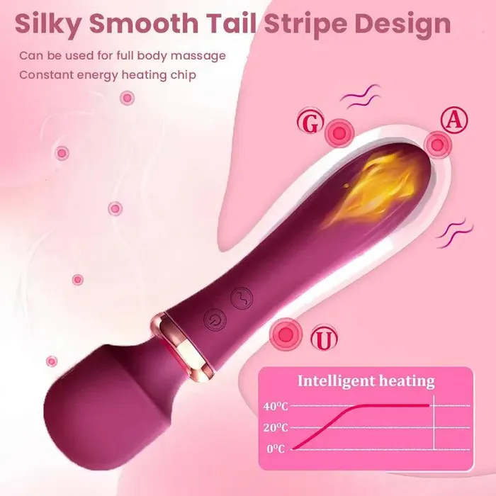 Dualhead Heating Vibrator Wand Inyarose Vibrators