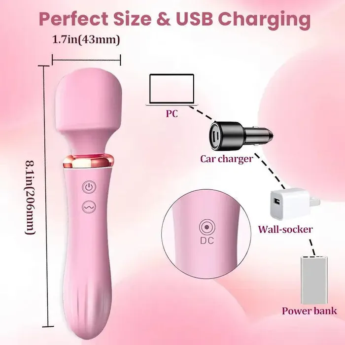 Dualhead Heating Vibrator Wand Inyarose Vibrators