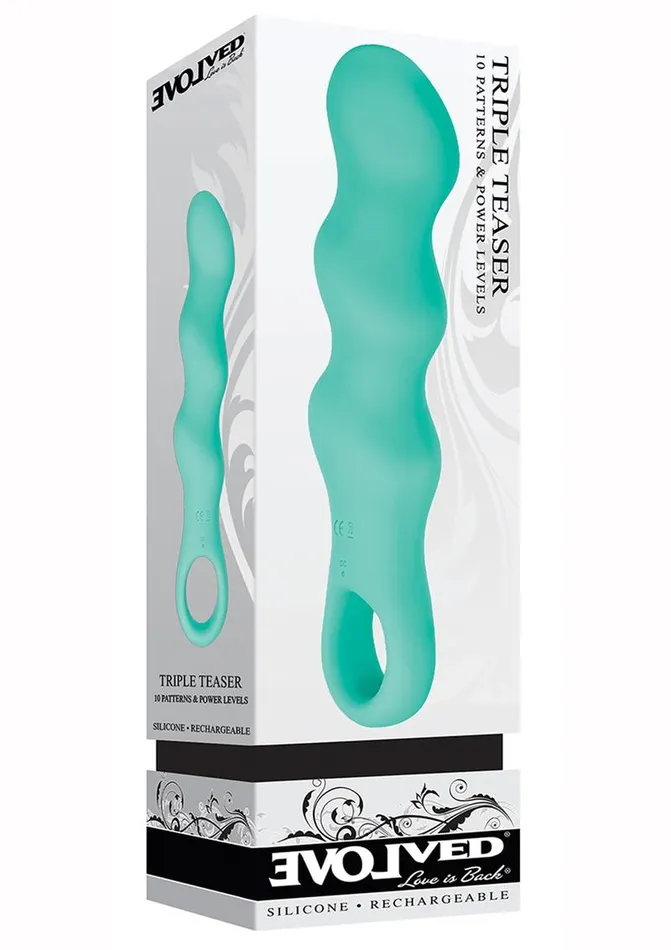 Evolved Female Sex Toys Triple Teaser Silicone Rechargeable Triple Motor Vibrator