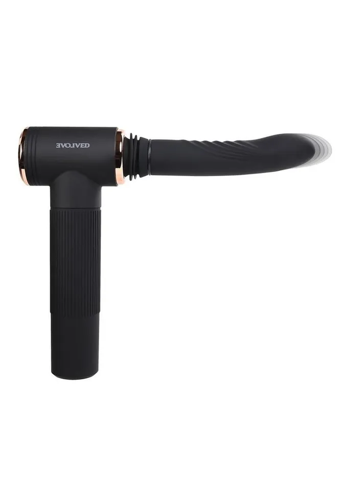 Female Sex Toys Evolved Too Hot to Handle Rechargeable Silicone Thrusting Vibrator with Suction Cup