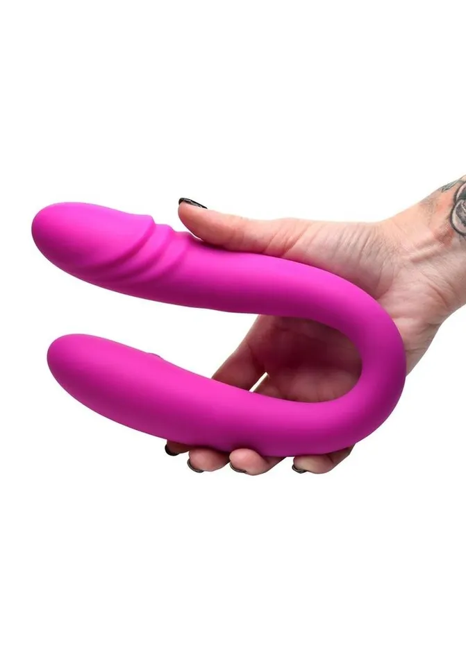 Female Sex Toys Inmi Inmi 7x Double Down Rechargeable Silicone Double Dildo with Remote Control