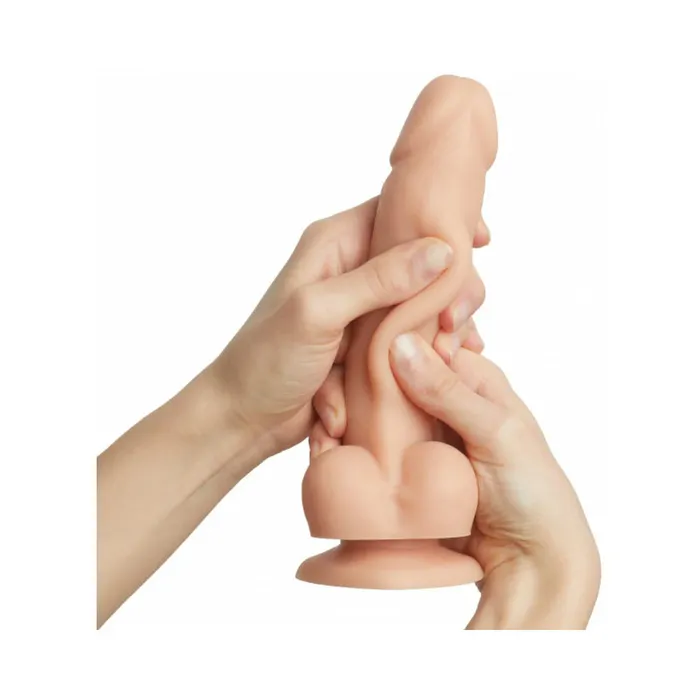 Female Sex Toys Lovely Planet USA StrapOnMe Realistic Collection Sliding Skin DualDensity Silicone Dildo Vanilla