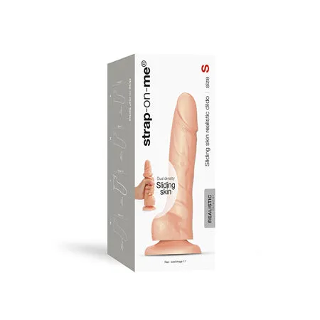 Female Sex Toys Lovely Planet USA StrapOnMe Realistic Collection Sliding Skin DualDensity Silicone Dildo Vanilla
