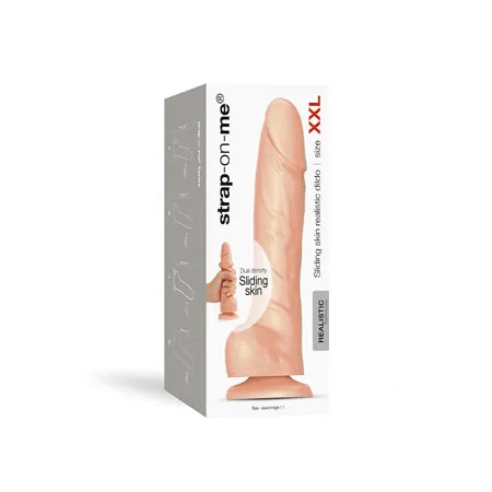 Female Sex Toys Lovely Planet USA StrapOnMe Realistic Collection Sliding Skin DualDensity Silicone Dildo Vanilla