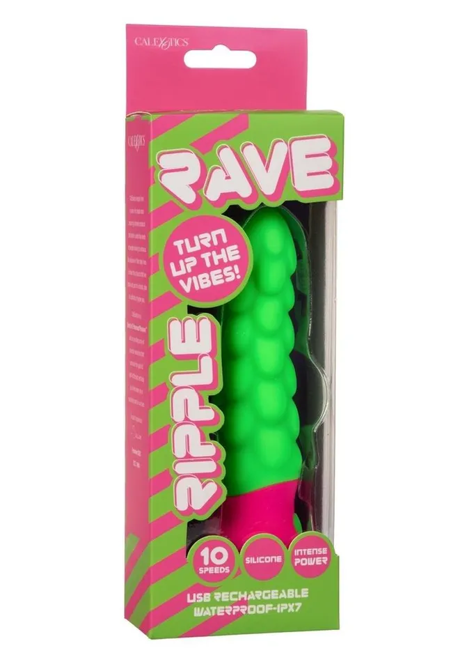Female Sex Toys Rave Rave Ripple Rechargeable Silicone Vibrator