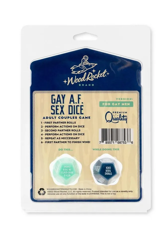 Female Sex Toys WoodRocket Gay AF Sex Dice Gay Men