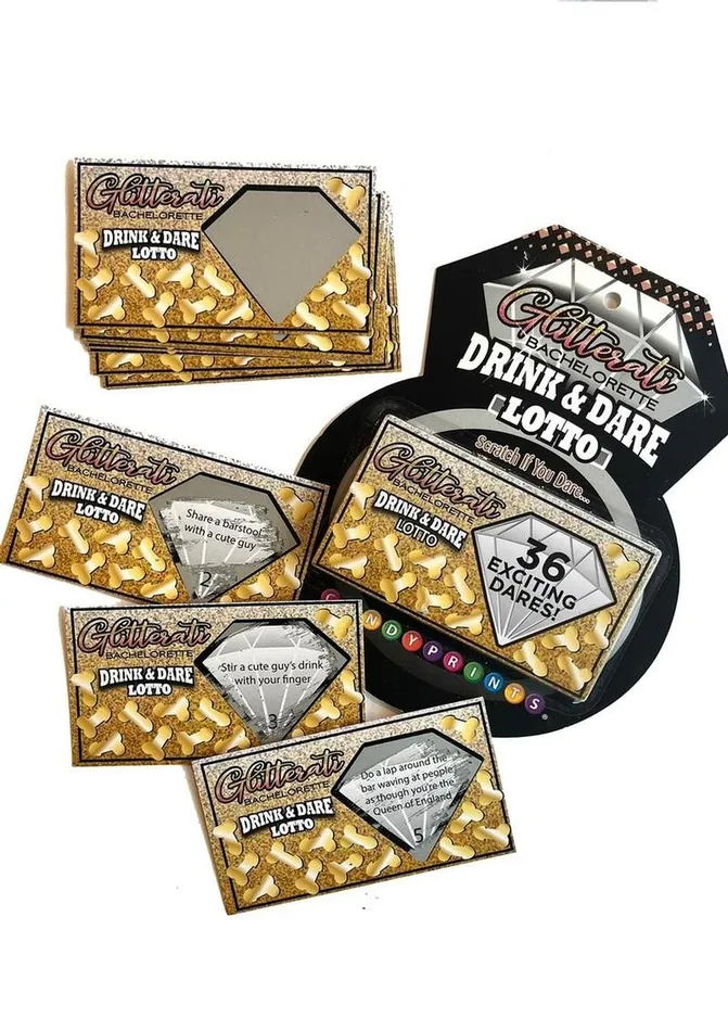 Games Gliterati Bachelorette Drink and Dare Lotto Game Adult Party and Games