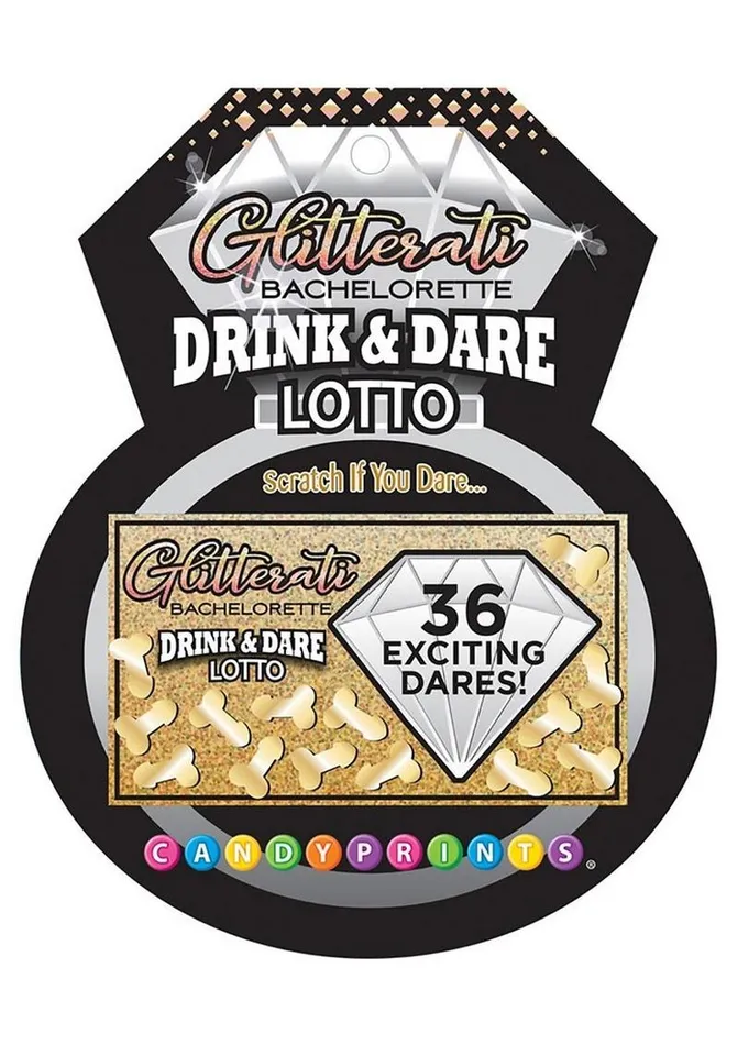 Games Gliterati Bachelorette Drink and Dare Lotto Game Adult Party and Games