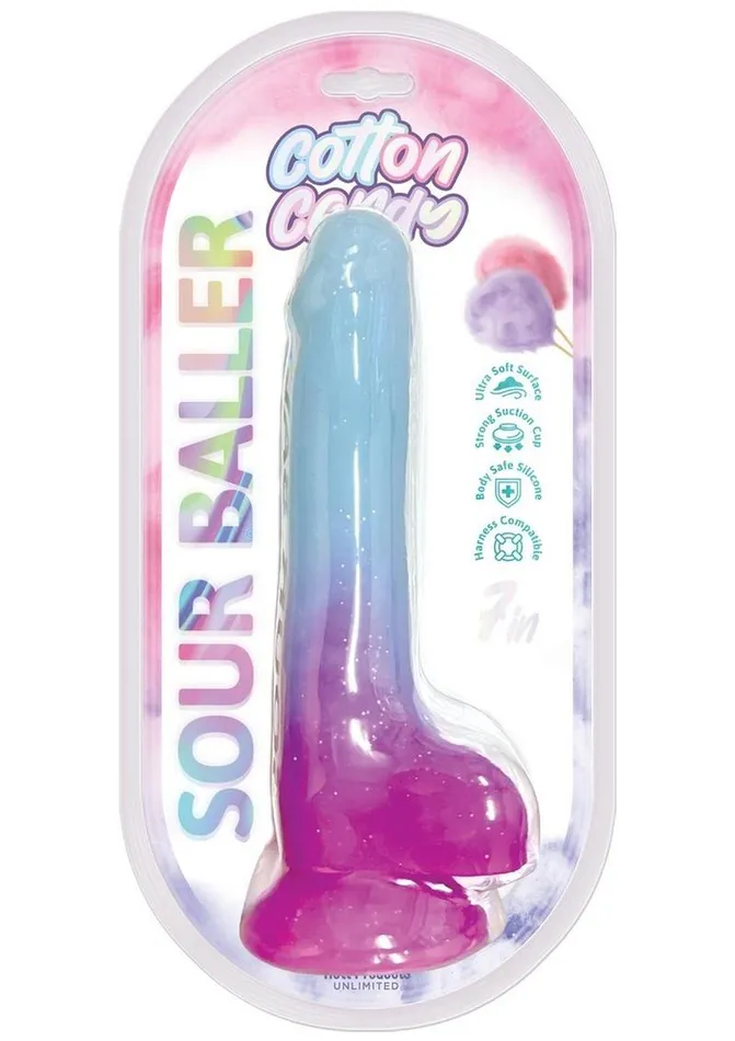 Hott Products Dildos Cotton Candy Sour Baller Silicone Dildo
