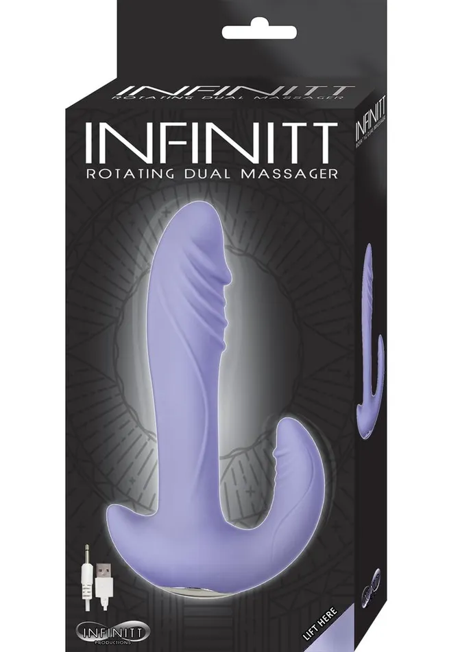 Infinitt Infinitt Rotating Dual Massager Silicone Rechargeable Vibrator Female Sex Toys Infinitt Infinitt Rotating Dual Massager Silicone Rechargeable Vibrator Female Sex Toys