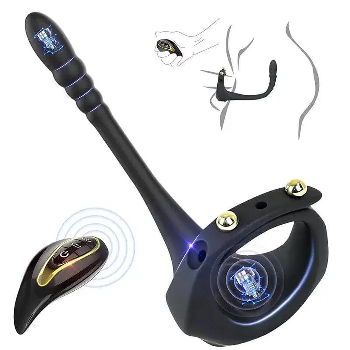 Inyarose Male Sex Toys Male Vibrating Massage Penis Ring
