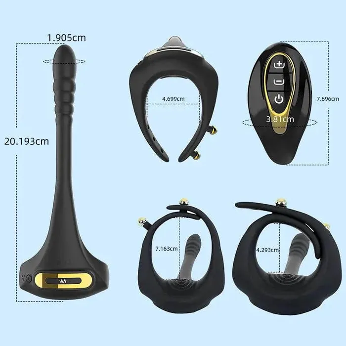 Inyarose Male Sex Toys Male Vibrating Massage Penis Ring