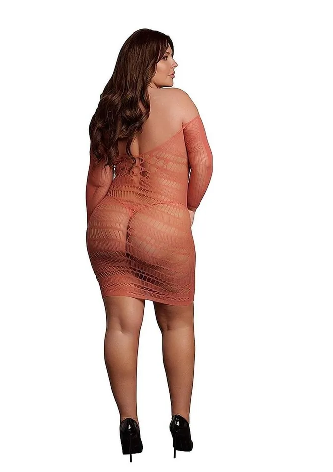 Le Desir Long Sleeved Net Mini Dress Queen Sunset Glow Le Desir Female Sex Toys