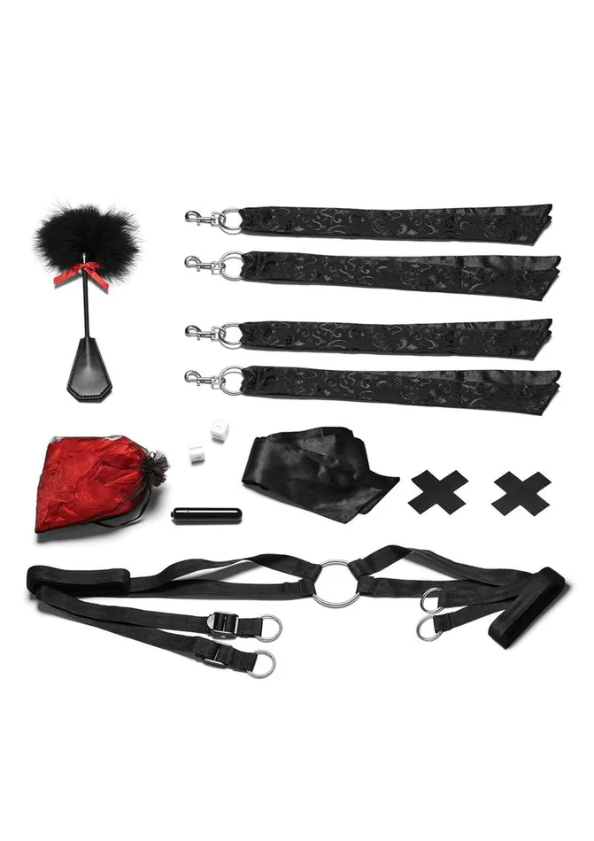 Lux Fetish Couples Lux Fetish Bedspreaders Night Of Romance Satin Cuffs with Rose Petals Lux Fetish Couples Lux Fetish Bedspreaders Night Of Romance Satin Cuffs with Rose Petals