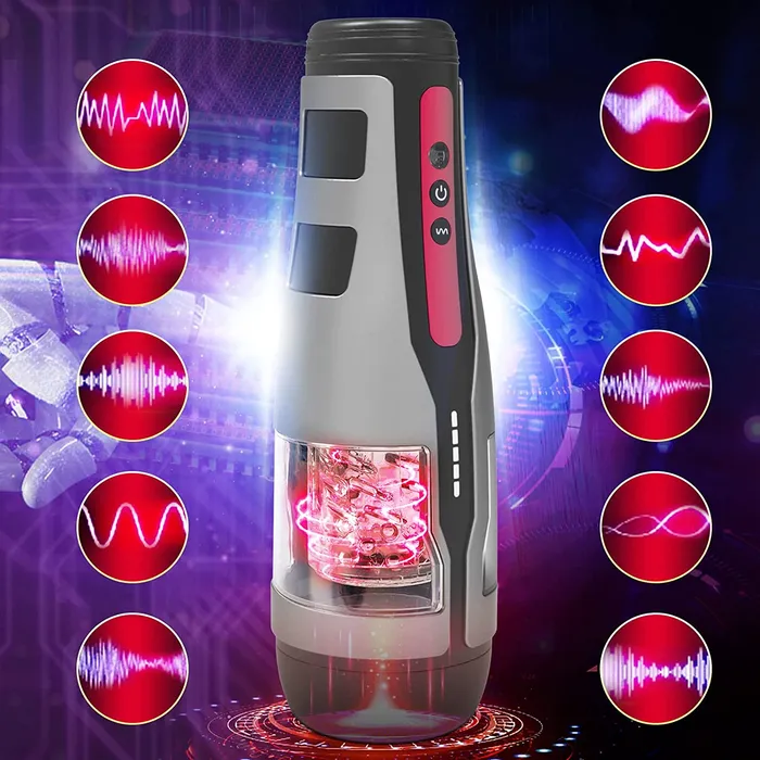 Male Sex Toys Earlypeach Automatic Masturbation Cup with Led Display Screen 10 Thrusts Rotations