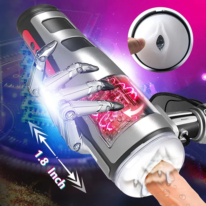 Male Sex Toys Earlypeach Automatic Masturbation Cup with Led Display Screen 10 Thrusts Rotations