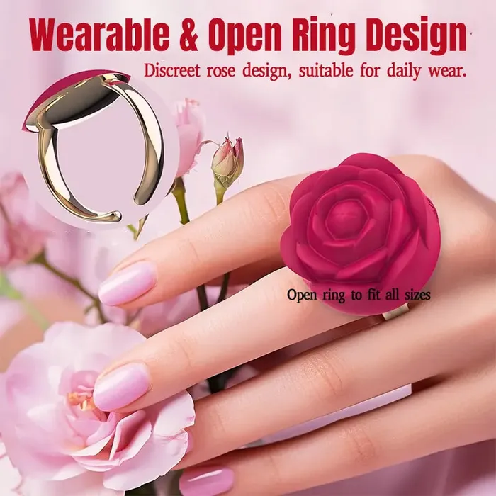 Male Sex Toys Inyarose Rose Split Ring Mini Vibrating Ring