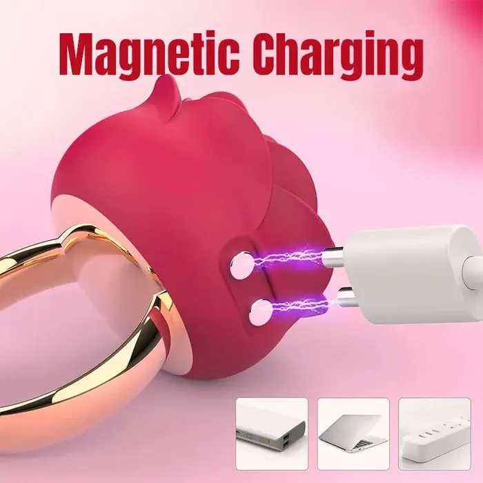 Male Sex Toys Inyarose Rose Split Ring Mini Vibrating Ring