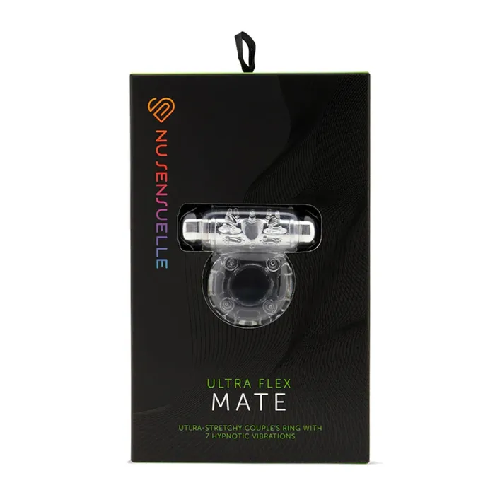 Male Sex Toys Nu Sensuelle Ultra Flex Mate Vibrating Cock Ring Clear Nu Sensuelle