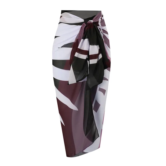 Male Sex Toys Sinderella Monokini Back Tieup Solid Color Swimsuit with Floral Sarong By Sinderella