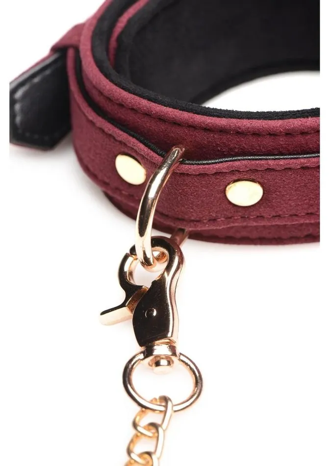 Master Series Master Series Velvet Bondage Set Cuffs Collar and Leash Couples