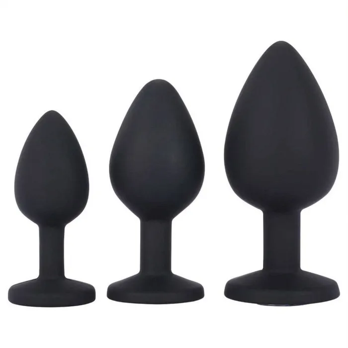 Me You Us Trio Of Jewels Jewelled Butt Plug Set Black Me You Us Anal