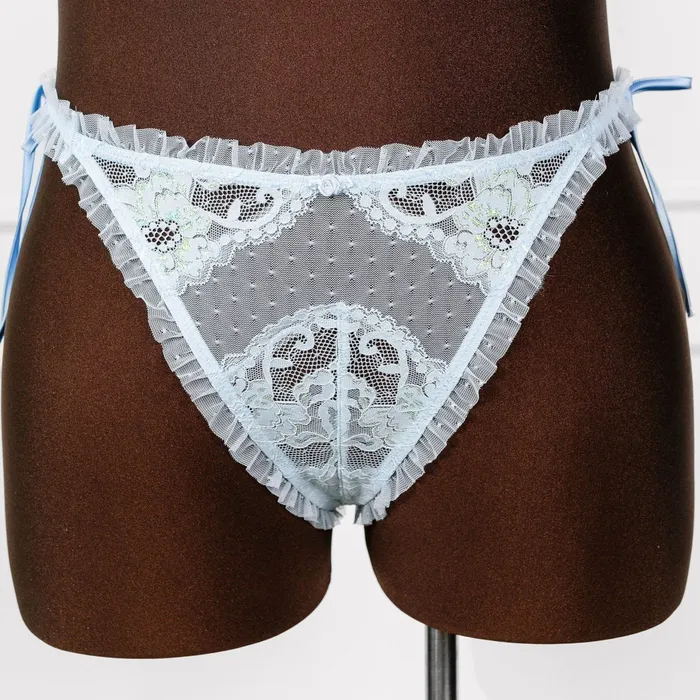 Mentionables Male Sex Toys Lacy Ruffle Thong Iridescent Daydream