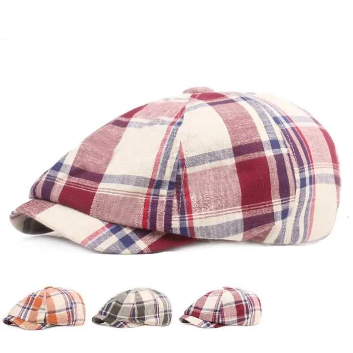 mysite Vibrators NYParker Newsboy Plaid Cap