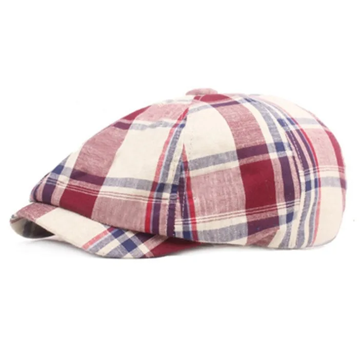 mysite Vibrators NYParker Newsboy Plaid Cap