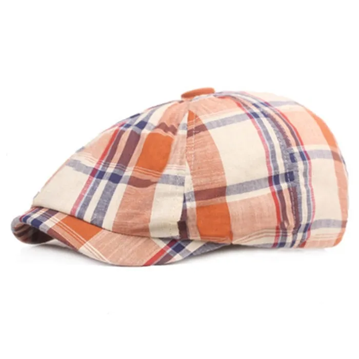 mysite Vibrators NYParker Newsboy Plaid Cap