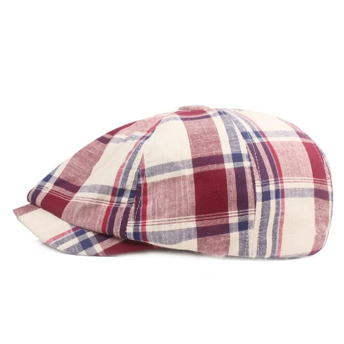 mysite Vibrators NYParker Newsboy Plaid Cap