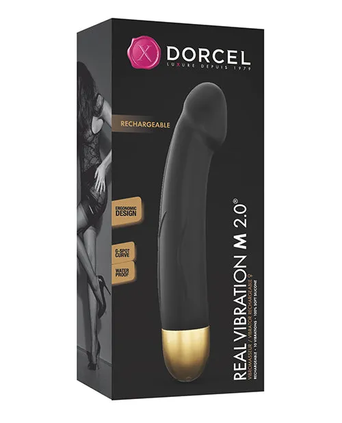 Open Desires Vibrators Dorcel Real Vibration M 86 Rechargeable Vibrator 20 BlackGold