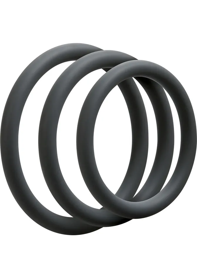 OptiMALE Male Sex Toys Optimale 3 CRing Set Silicone Cock Ring Thin