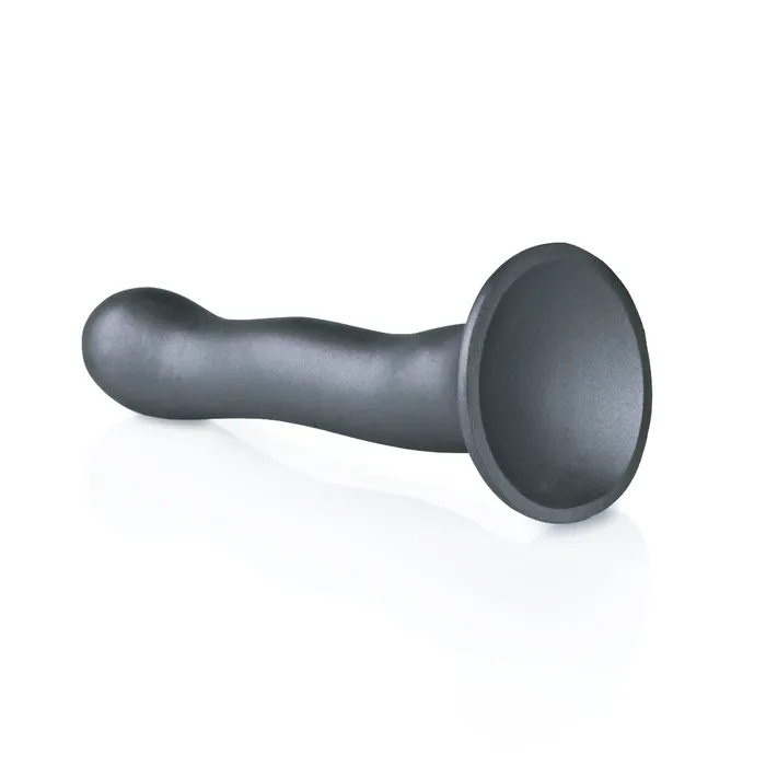 Ouch Ultra Soft Silicone Curvy GSpot Dildo Metallic Grey 7 Inch Ouch Dildos